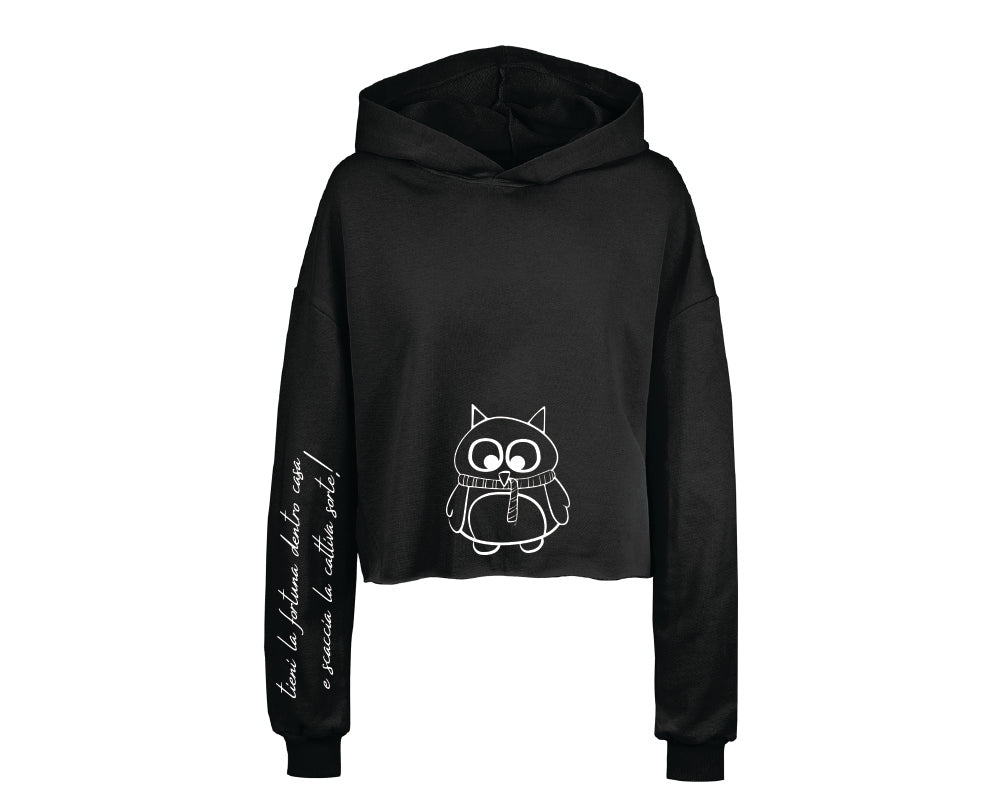 DONNA Felpa Civetta Sciarpetta