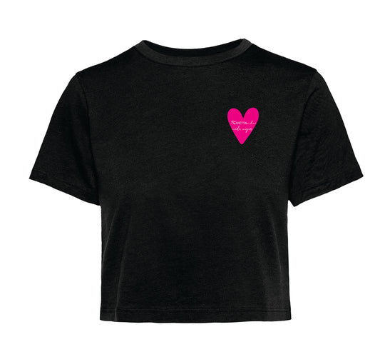 DONNA T-SHIRT CROP TOP "Cuore in Voga"