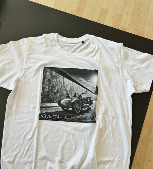 uomo t-shirt cotone ecologico Civettando the wall of Berlin