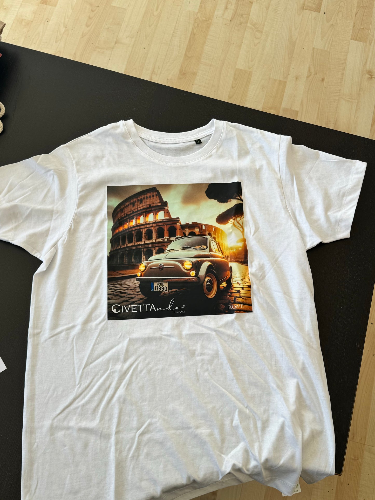uomo t-shirt cotone ecologico Civettando in quel di Roma