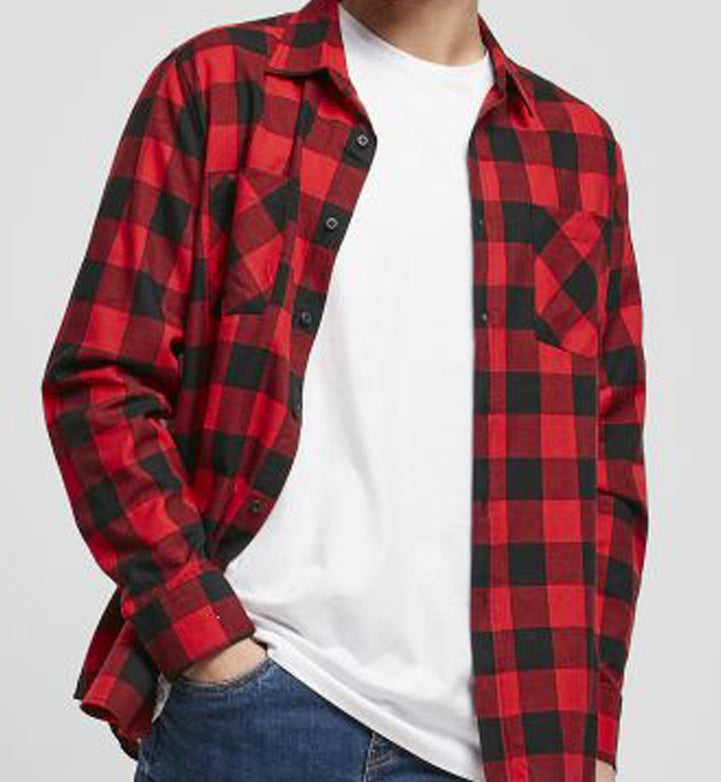 uomo donna Camicia quadro grande