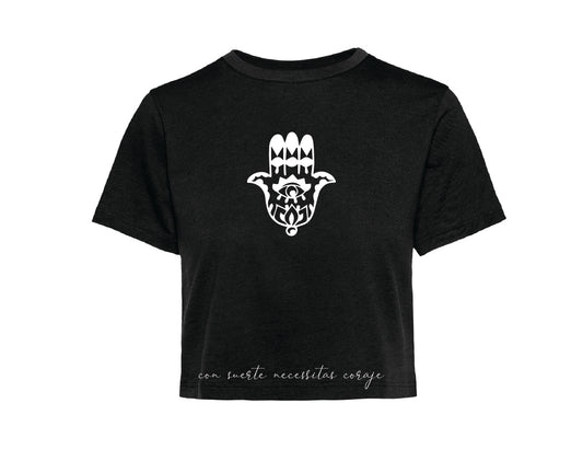 DONNA civettando t-shirt Crop Top mandala