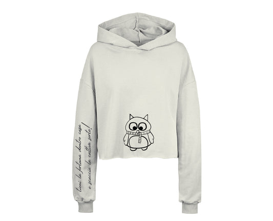 DONNA Felpa Civetta Sciarpetta